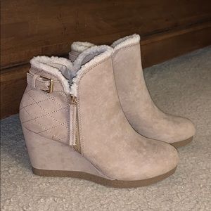 Cream Booties, women’s size 8.5